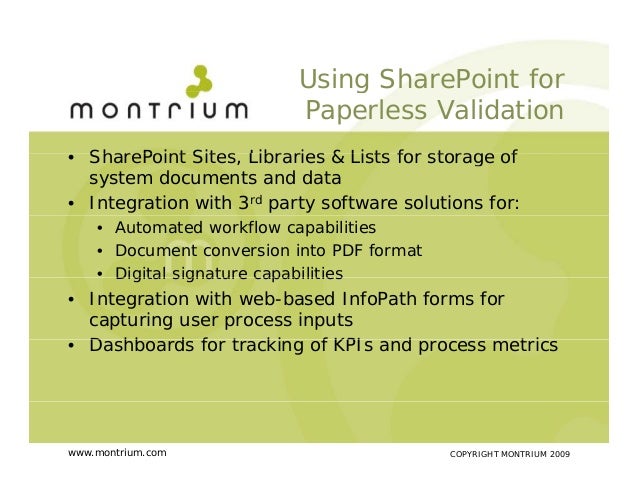 paperless validation Executing GxP of Validation using Systems Electronically