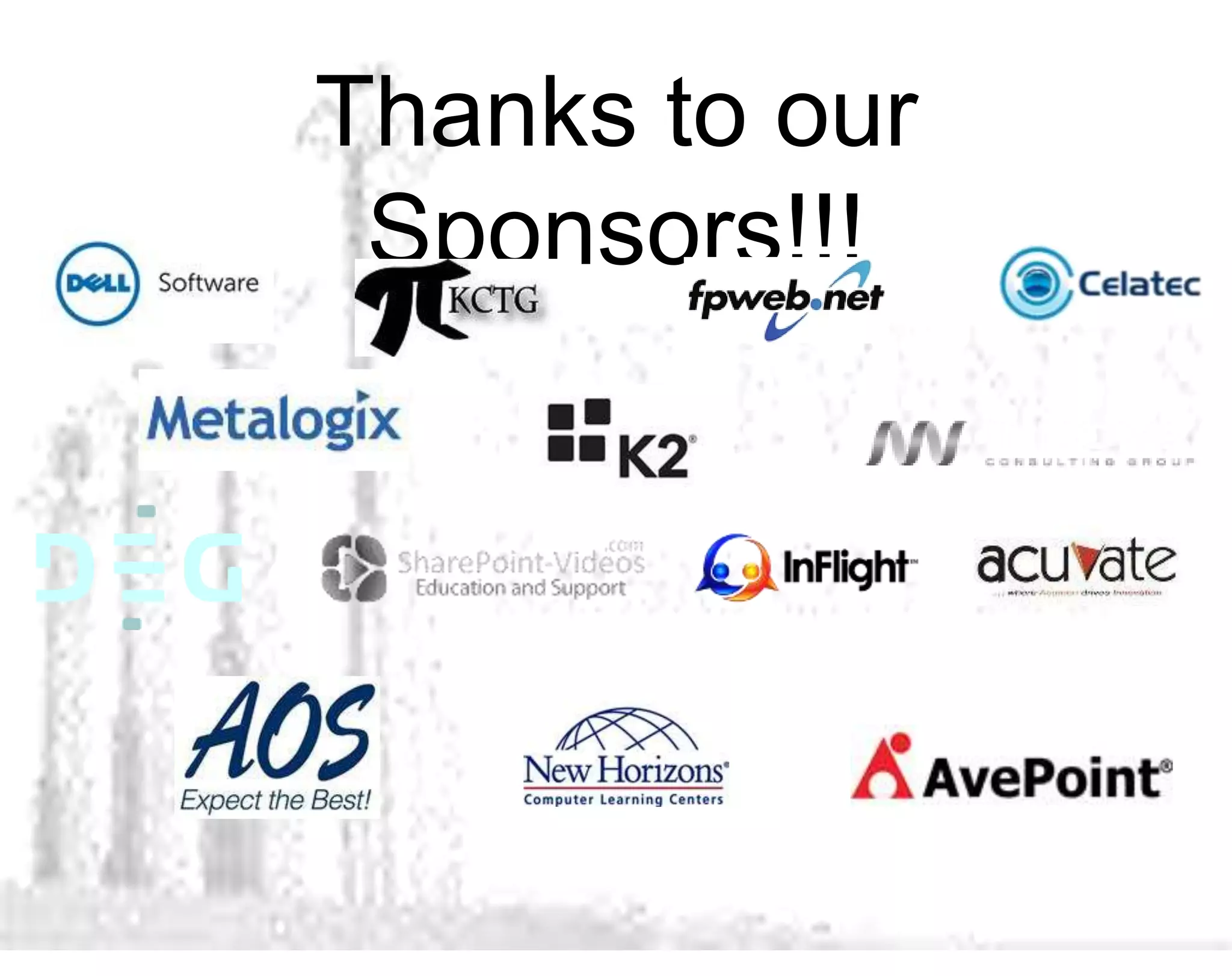 Thanks to our
Sponsors!!!
​

​

​

​

​

​

​

​

​

​

​

​

​

​

​

 