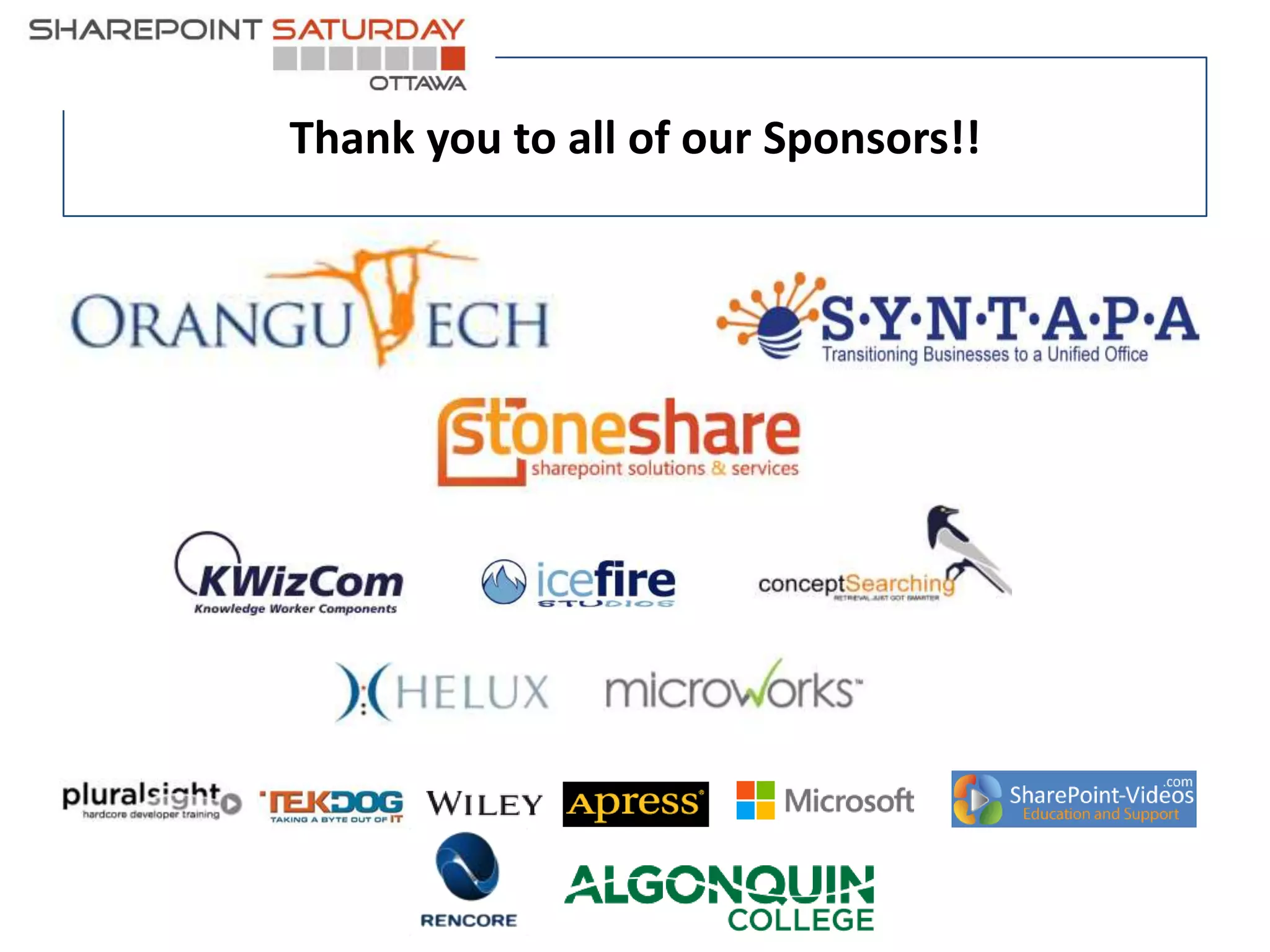Thank you to all of our Sponsors!! 
 