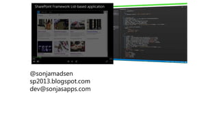 @sonjamadsen
sp2013.blogspot.com
dev@sonjasapps.com
 