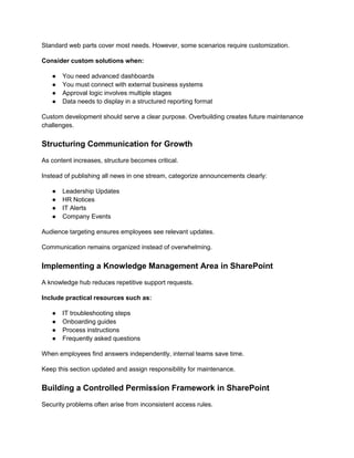 Sharepoint Step By Step Guide Examples Build a SharePoint Intranet: Step-by-Step Guide | PDF