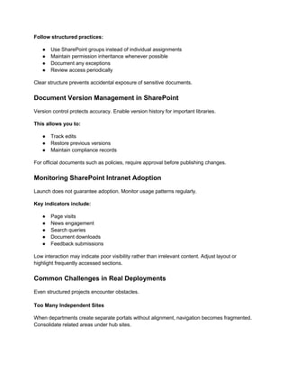 Sharepoint Step By Step Guide Examples Build a SharePoint Intranet: Step-by-Step Guide | PDF