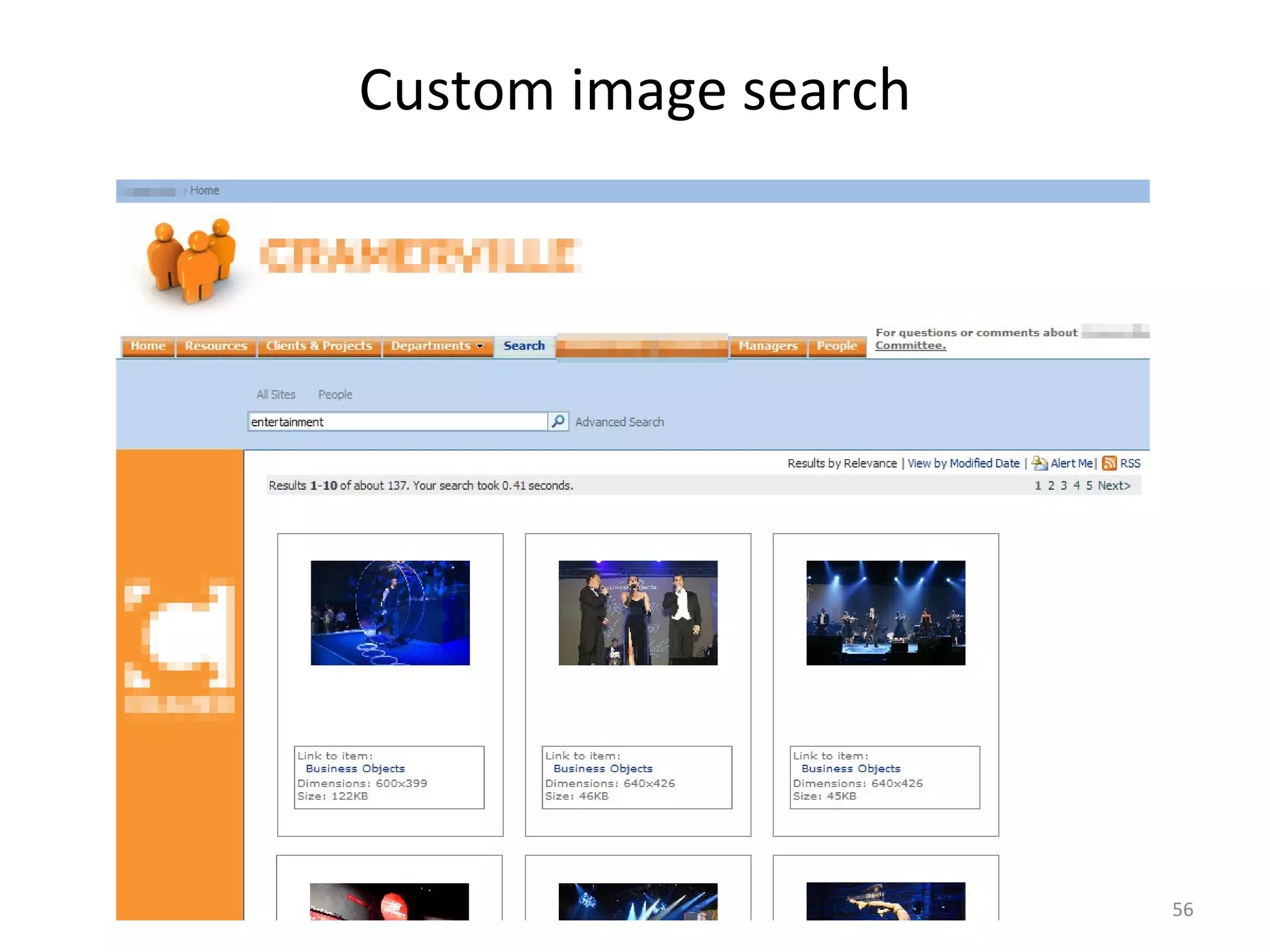 Custom image search 