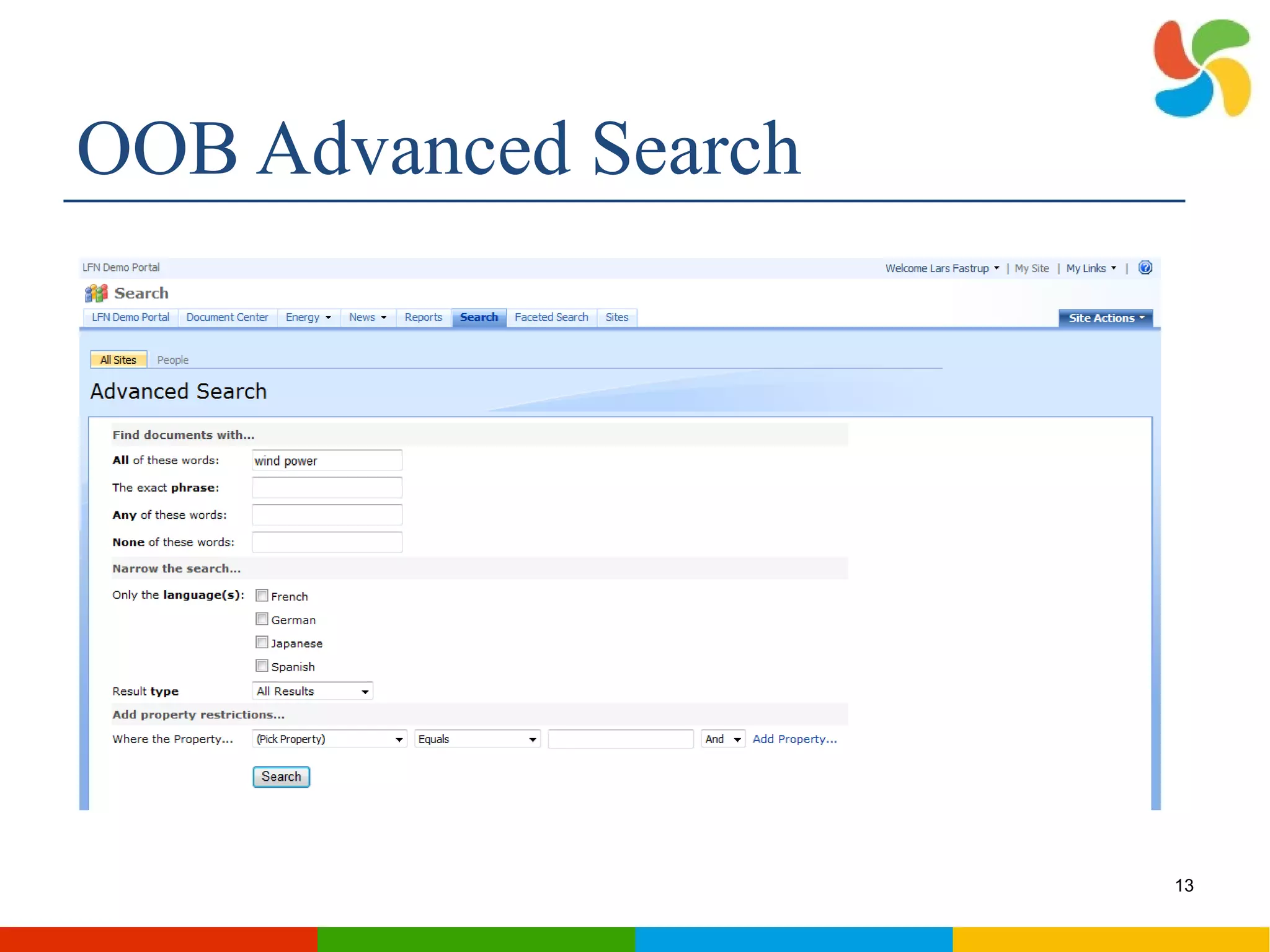 OOB Advanced Search 