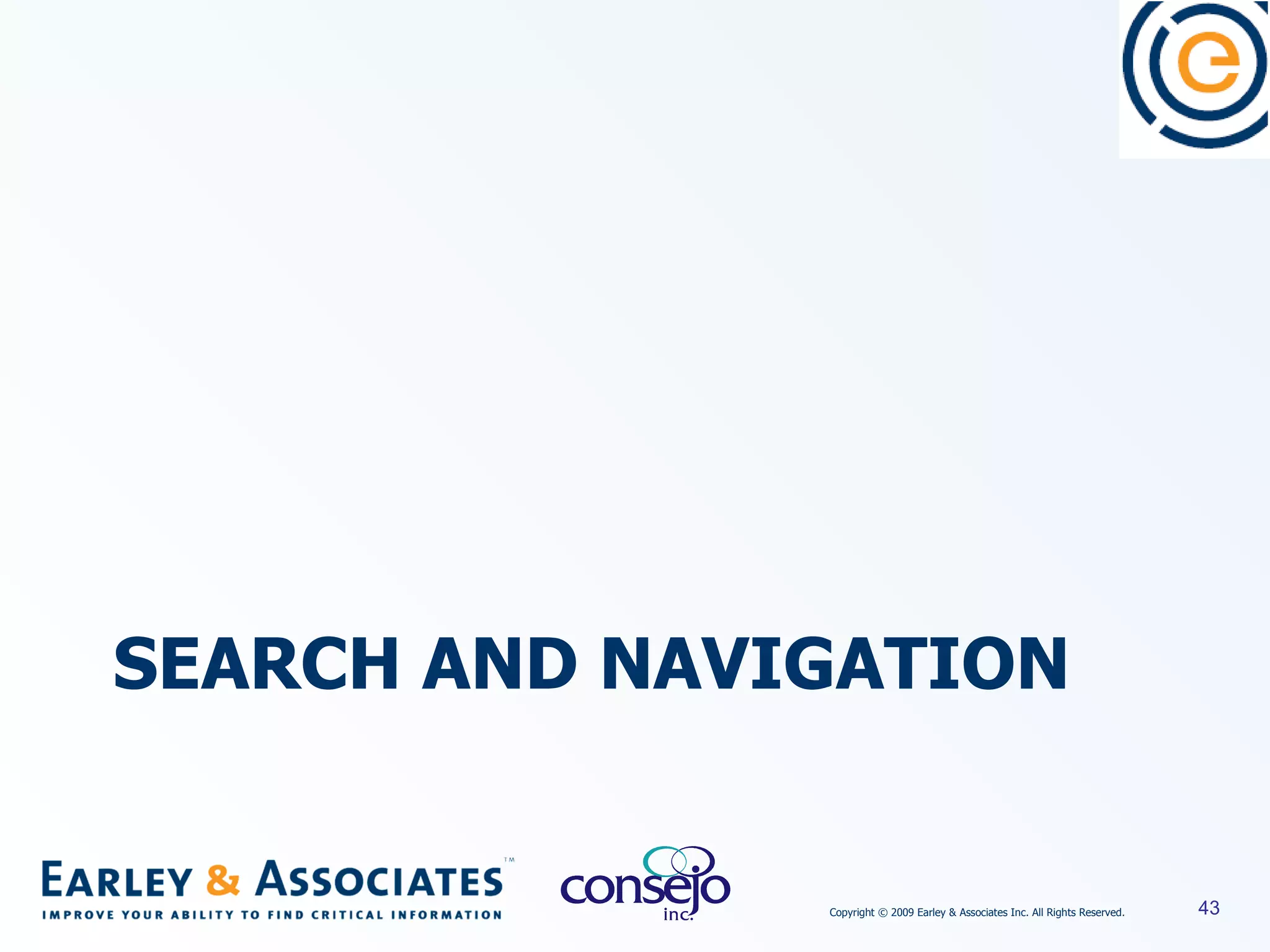 SEARCH AND NAVIGATION 