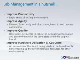 Using Virtual Test Labs for SharePoint 