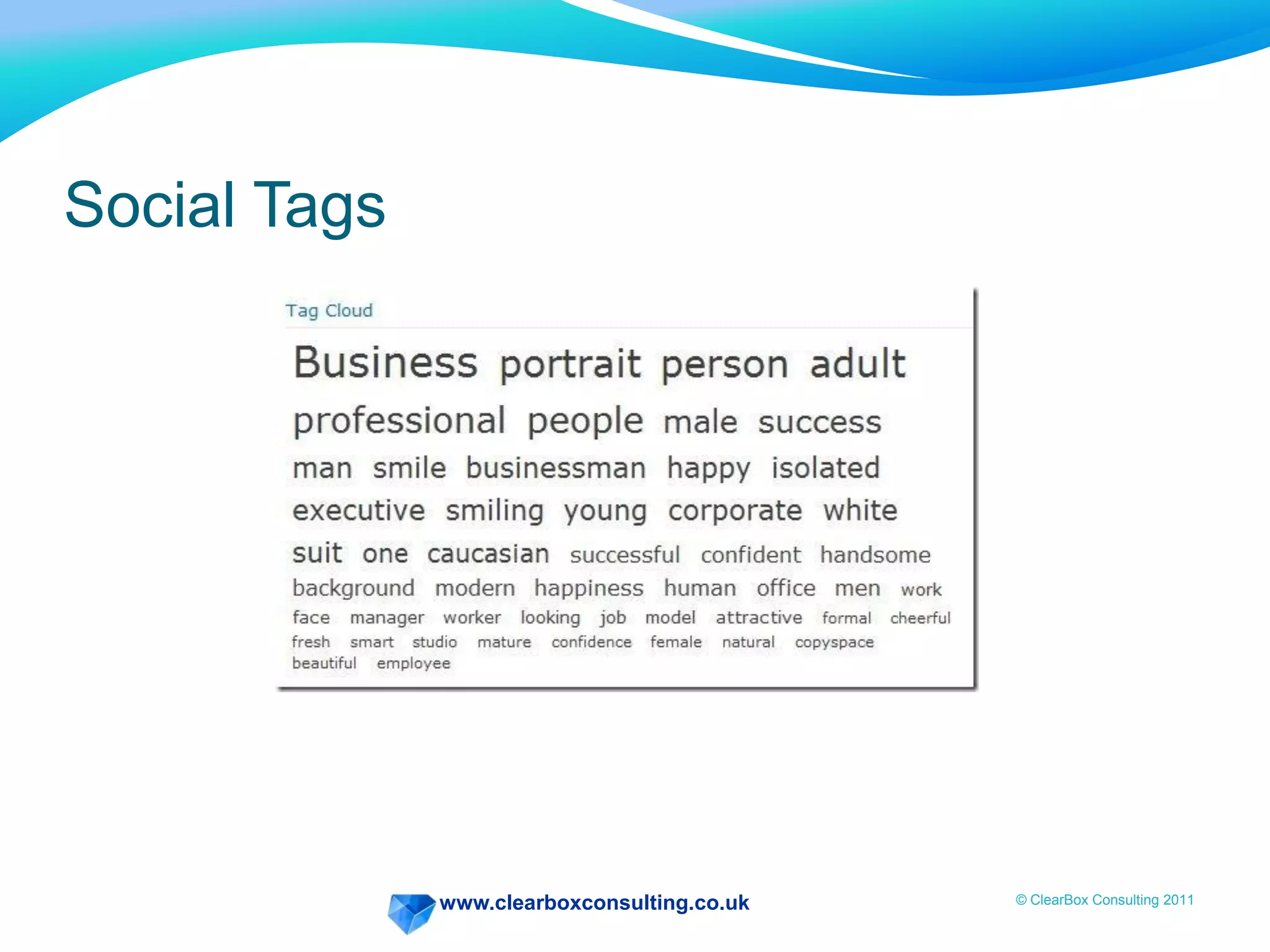 www.clearboxconsulting.co.uk © ClearBox Consulting 2011
Social Tags
 