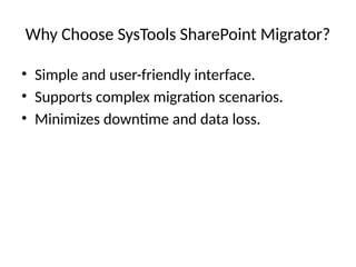 SharePoint to SharePoint Online Migration Tool | PPTX