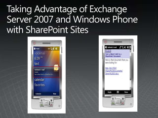 Exchange Linking to a DocumentDoesn’t Require the Document as Outlook Attachment (Save Size on In-Box)Gives User the Latest Version of DocumentBest PracticesSome IT2IndividualsSmall BusinessMedium Business