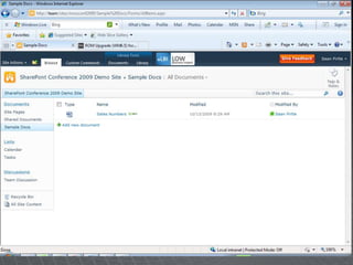 Social, Multipage Meeting Workspace