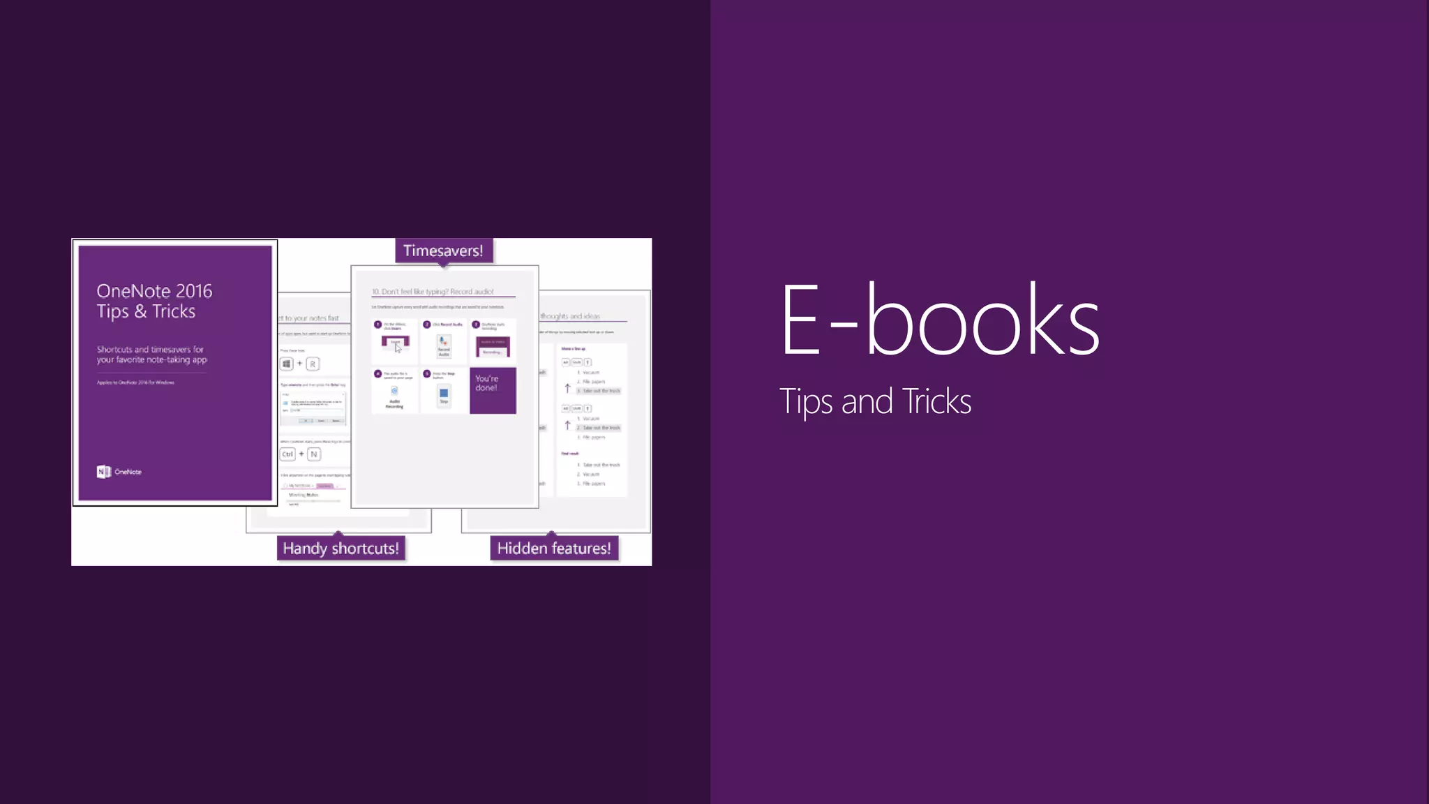 E-books
Tips and Tricks
 