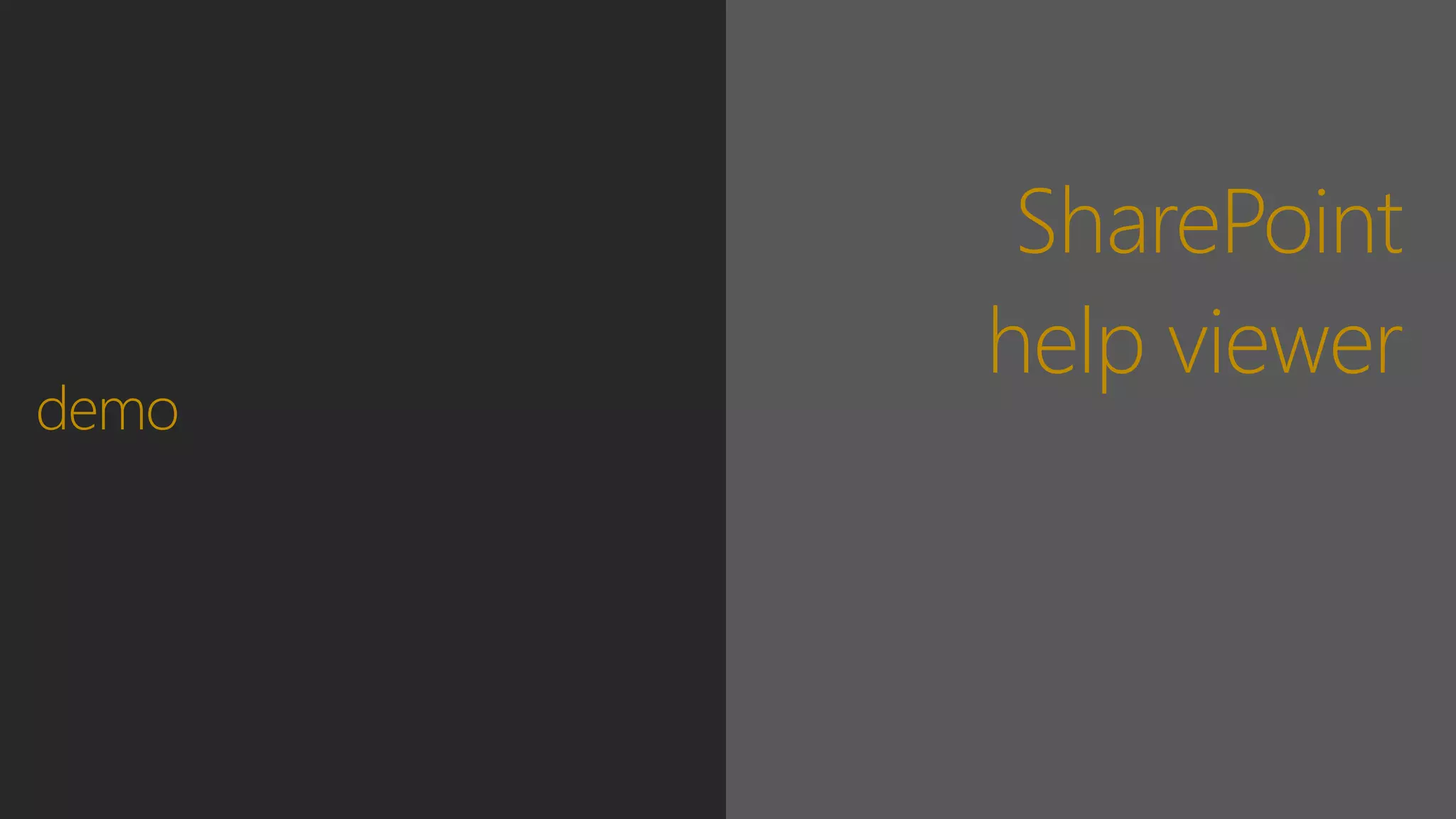 SharePoint
help viewer
demo
 