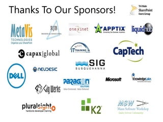 Thanks To Our Sponsors!
 