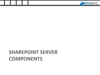 SHAREPOINT SERVER
COMPONENTS
 