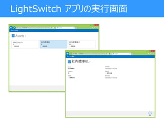 LightSwitch アプリの実行画面
 