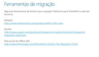http://www.metavistech.com/product/office-365-suite 
http://www.vyapin.com/products/sharepoint-migration/dockit/sharepoint-migration- 
tools.htm 
http://www.thinkscape.com/SharePoint-Online-File-Migration-Tool/ 
 