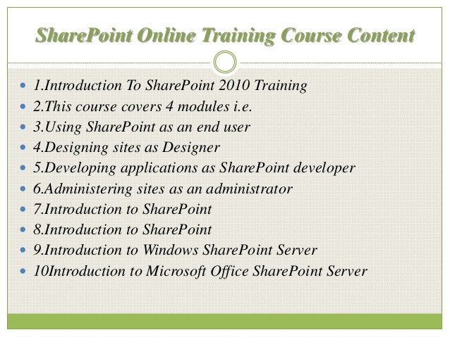 Sharepoint online training courses – sharepoint tutorial for beginners ...