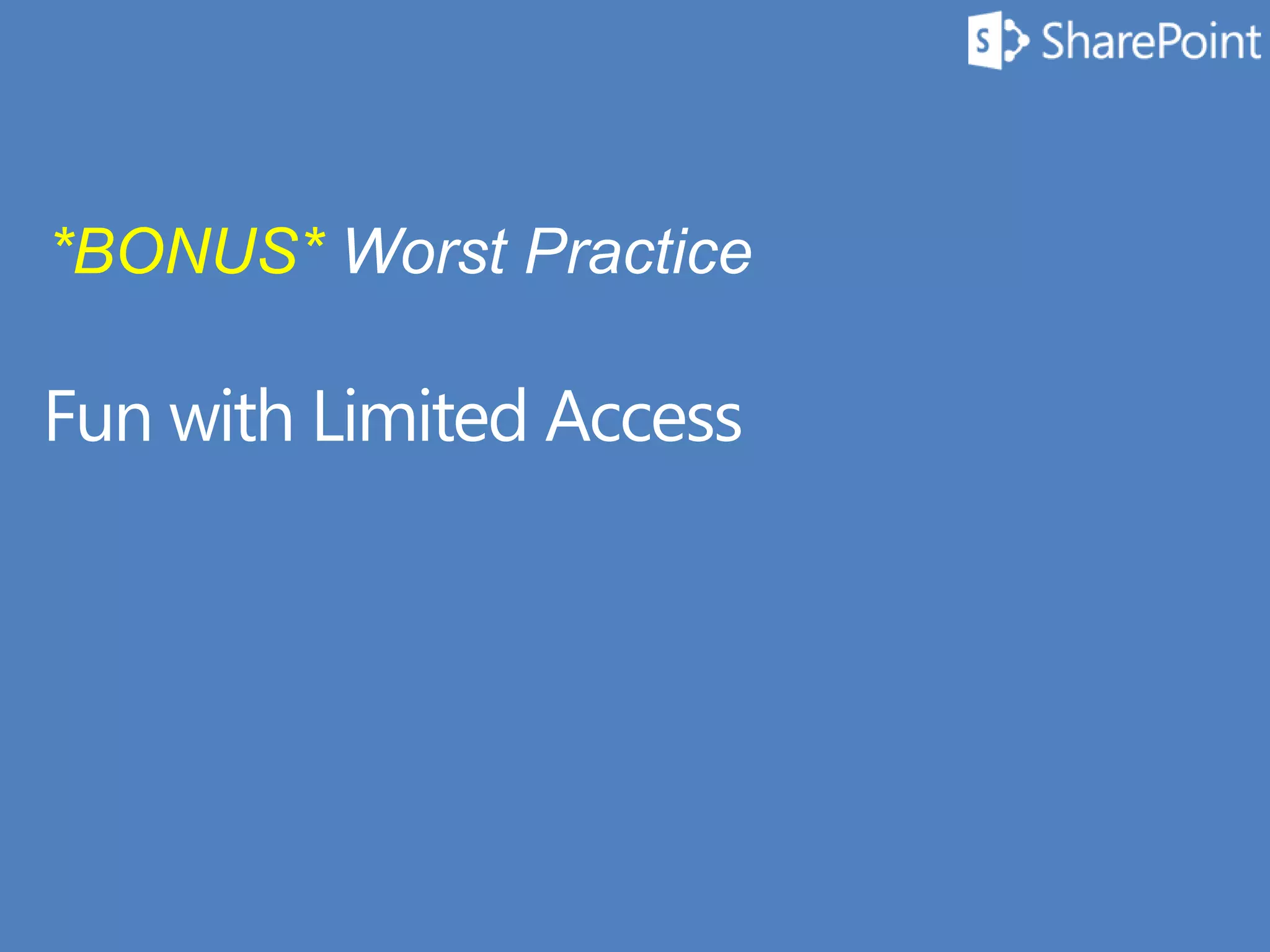 52 | @bobbyschang | linkedin.com/in/bobbyschang | bobbyschang.com
Microsoft recommends
AD (Active Directory) Group
SharePoint
On-Prem
2013/2016
Security Group in Office 365
SharePoint
Online
 