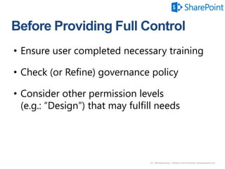30 | @bobbyschang | linkedin.com/in/bobbyschang | bobbyschang.com
Office 365 Groups & its SP Site permissions go hand-in-hand
 
