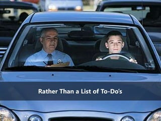 Rather Than a List of To-Do’s
 