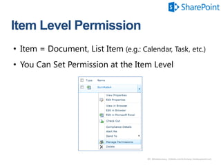 49 | @bobbyschang | linkedin.com/in/bobbyschang | bobbyschang.com
• Hard to know who has
what access
• Cumbersome to manage
existing permissions
• Out-of-Box
“Check Permissions”
function is rather limited
 