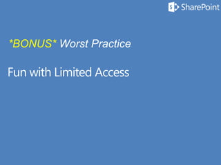 52 | @bobbyschang | linkedin.com/in/bobbyschang | bobbyschang.com
Microsoft recommends
AD (Active Directory) Group
SharePoint
On-Prem
2013/2016
Security Group in Office 365
SharePoint
Online
 