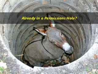 95 | @bobbyschang | linkedin.com/in/bobbyschang | bobbyschang.com
Already in a Permissions Hole?
 