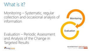 SharePoint For Monitoring and Evaluation (M&E) Solutions | PPTX