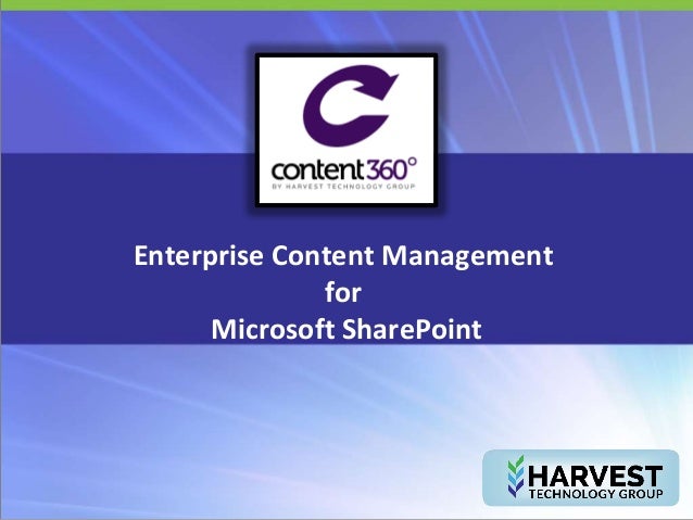 SharePpoint Saturday - Enterprise Content Management for Microsoft Sh…