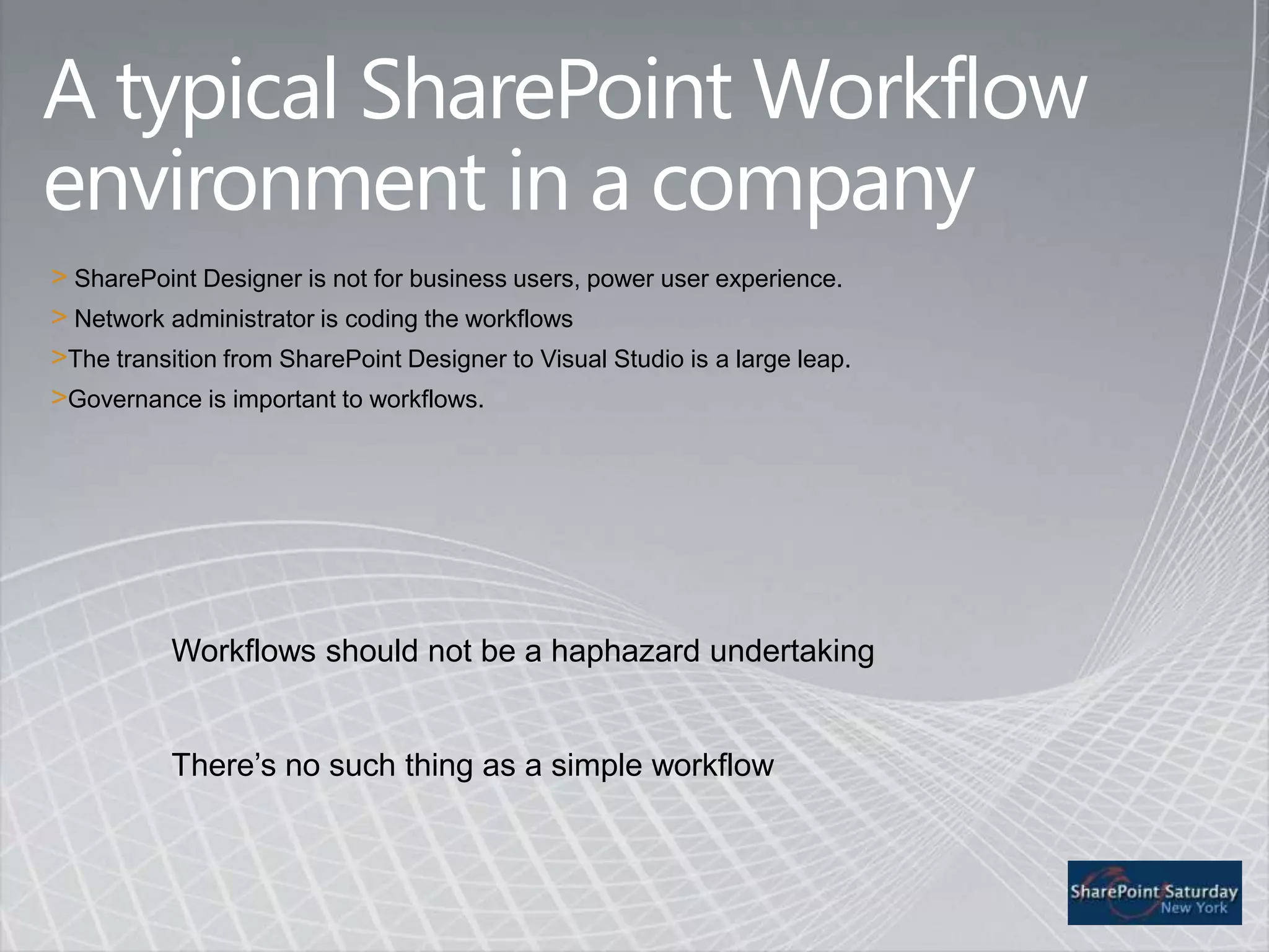 Other workflow options