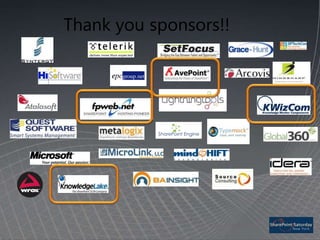 Thank you sponsors!!