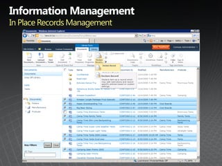 In Place Records Management
 