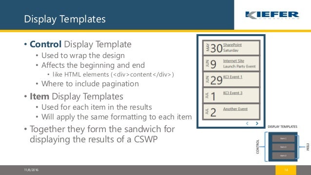 display search results