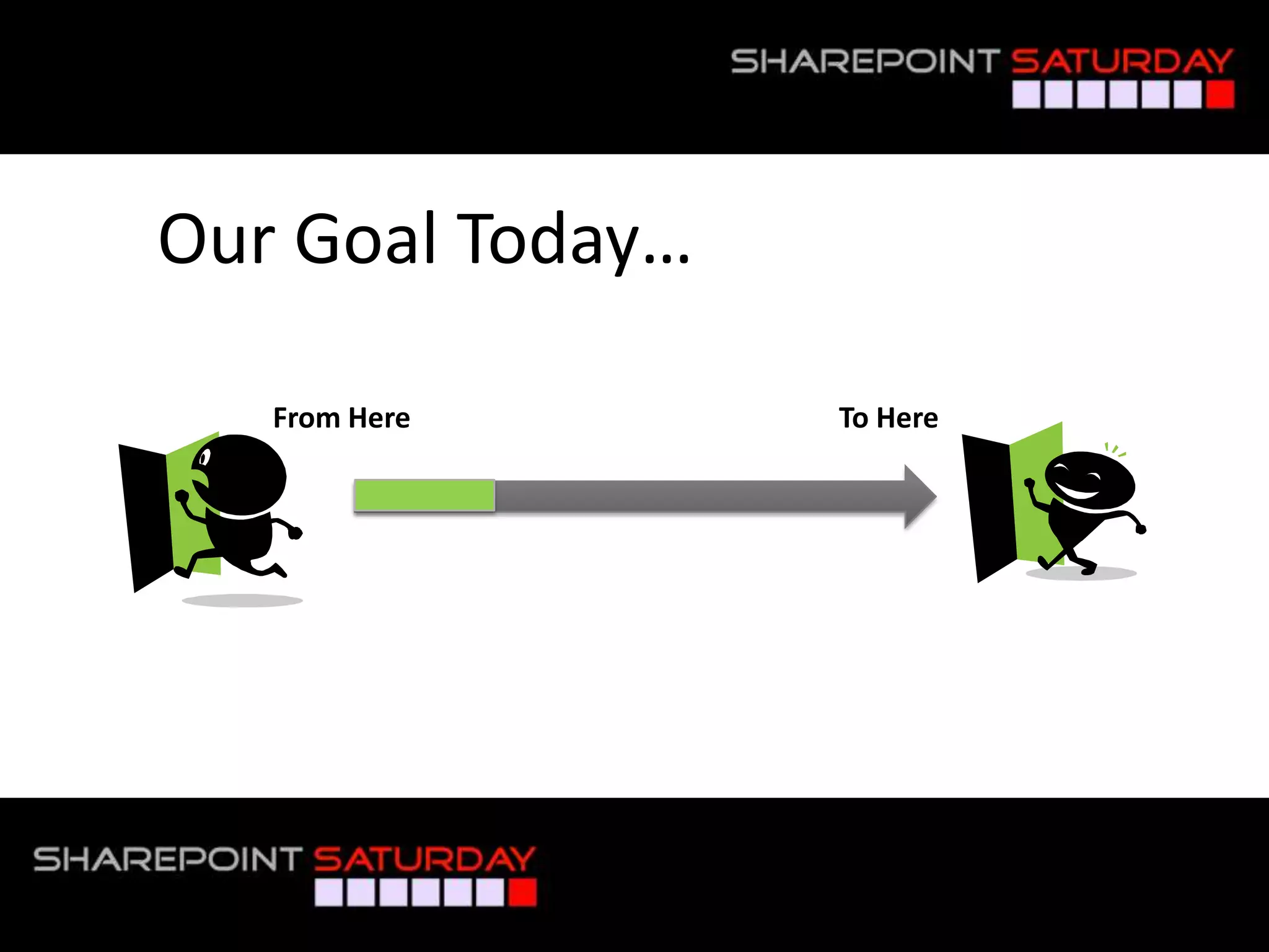 Our Goal Today…

              From Here   To Here




#SPSNOLA @RHarbridge
 