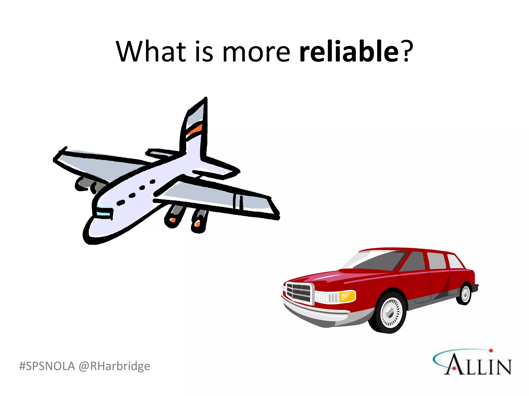 What is more reliable?




#SPSNOLA @RHarbridge
 