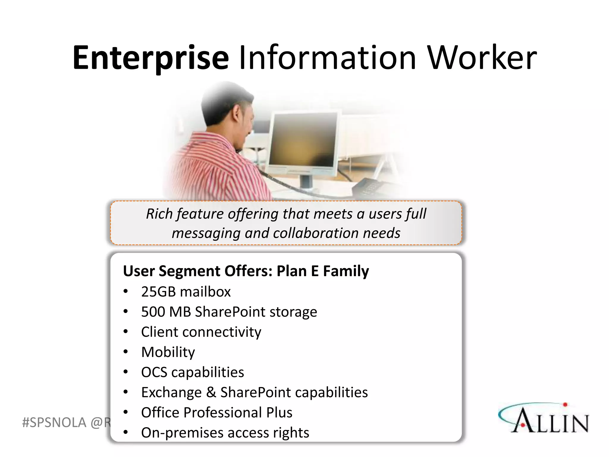 Enterprise Information Worker




#SPSNOLA @RHarbridge
 