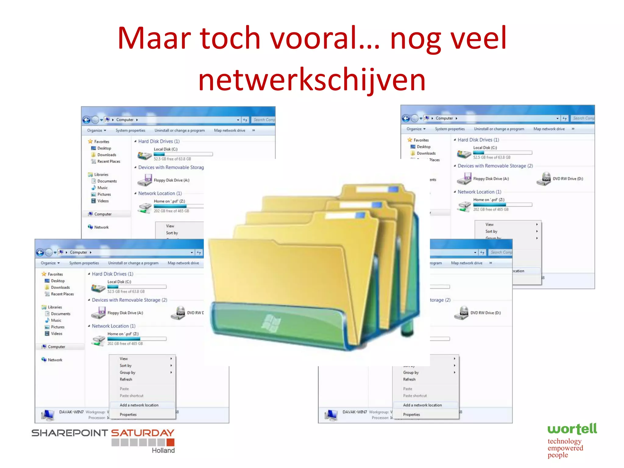 Maar toch vooral… nog veel
     netwerkschijven
 