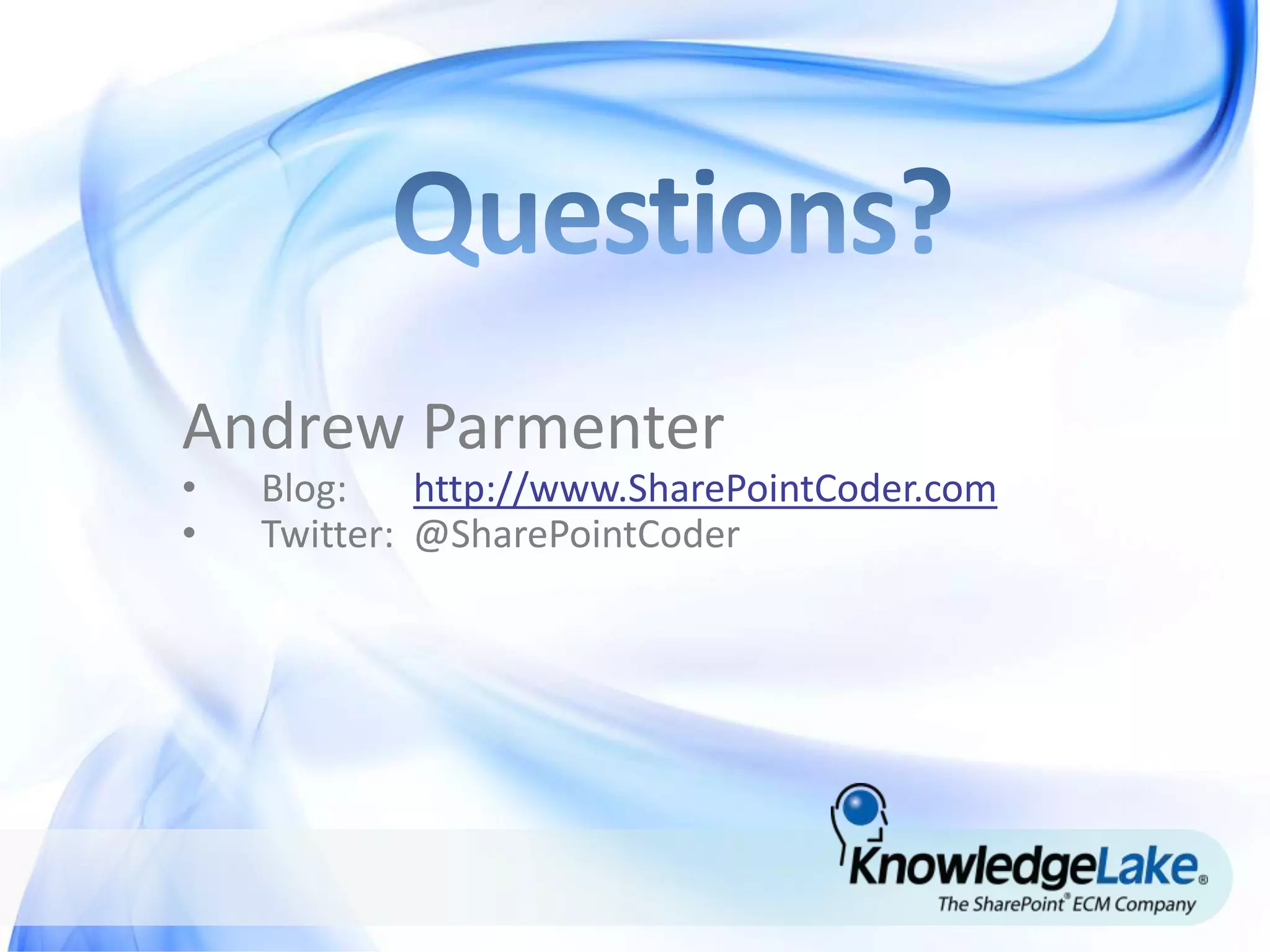 Challenge:Increasing cost in handling of paper in Accounting, HR, and ContractsInefficient systems and people processes were based on manual handling of paper forms, which were prone to delays and did not provide management visibilityApproval processes taking too many days with increasing cost of mail and laborNeeded a simple solution for user adoption – average age 52Midwest Operating Engineers ROI“By using KnowledgeLake and Microsoft SharePoint, Midwest Operating Engineers (Local 150) have gained sufficient savings in many operational functions. We achieved our original payback projection of less than 5 months and today we have found many other savings that have improved our business processes. With the ease of use with KnowledgeLake’s products, we have substantially increased our user adoption. Based on the results we have accomplished, we are now more efficient and productive in many of our operations.”Ron Borden - Executive Director of ITMOEITS Technology Services (Local 150)