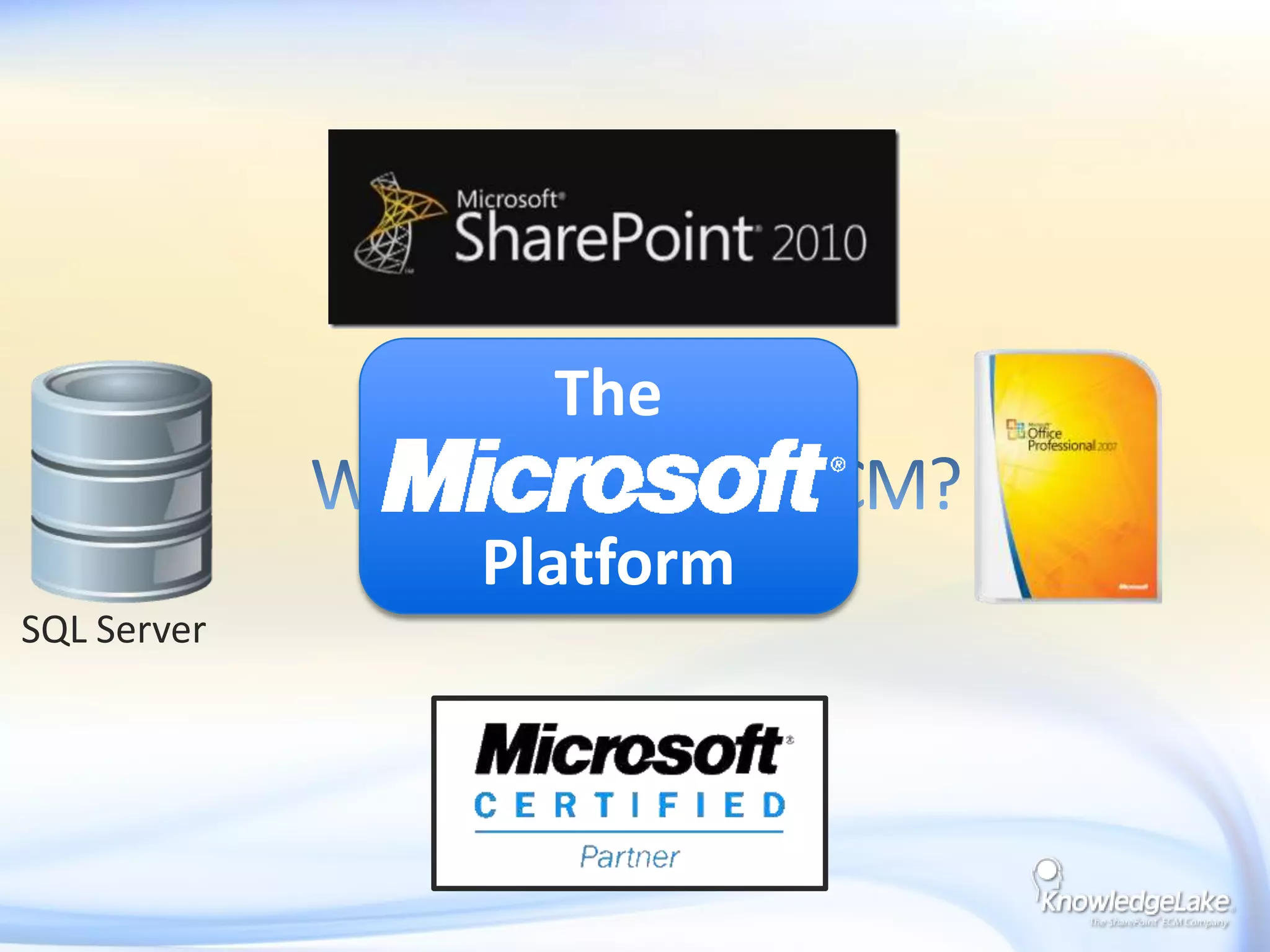 ThePlatformWhy SharePoint ECM?SQL Server
