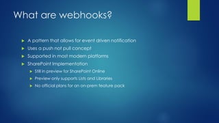 Webhooks in Microsoft SharePoint Online | PDF