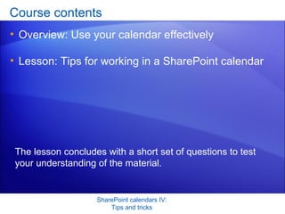 SharePoint Calendar Tips and Tricks | PPT