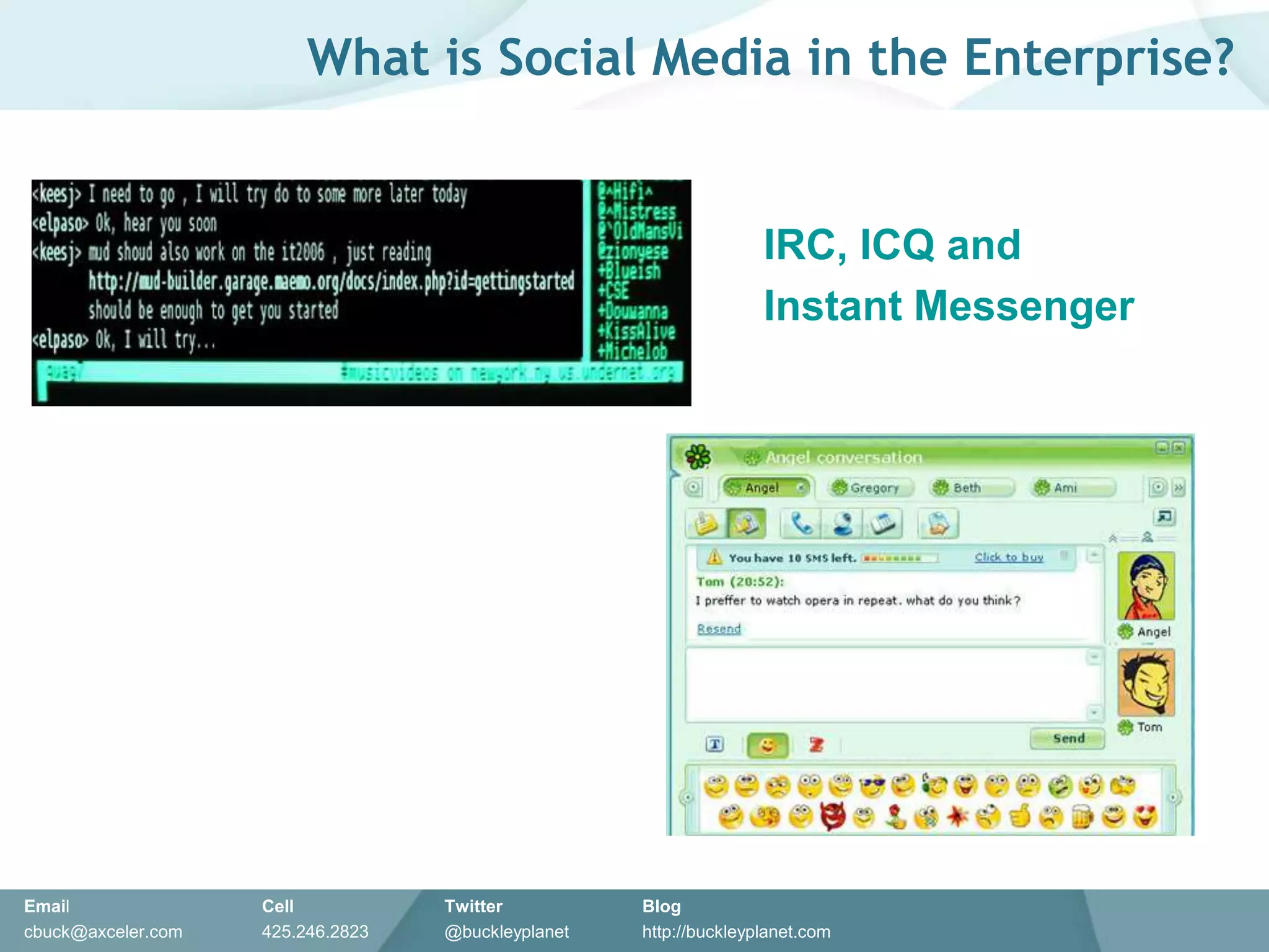 Social media inside SharePoint