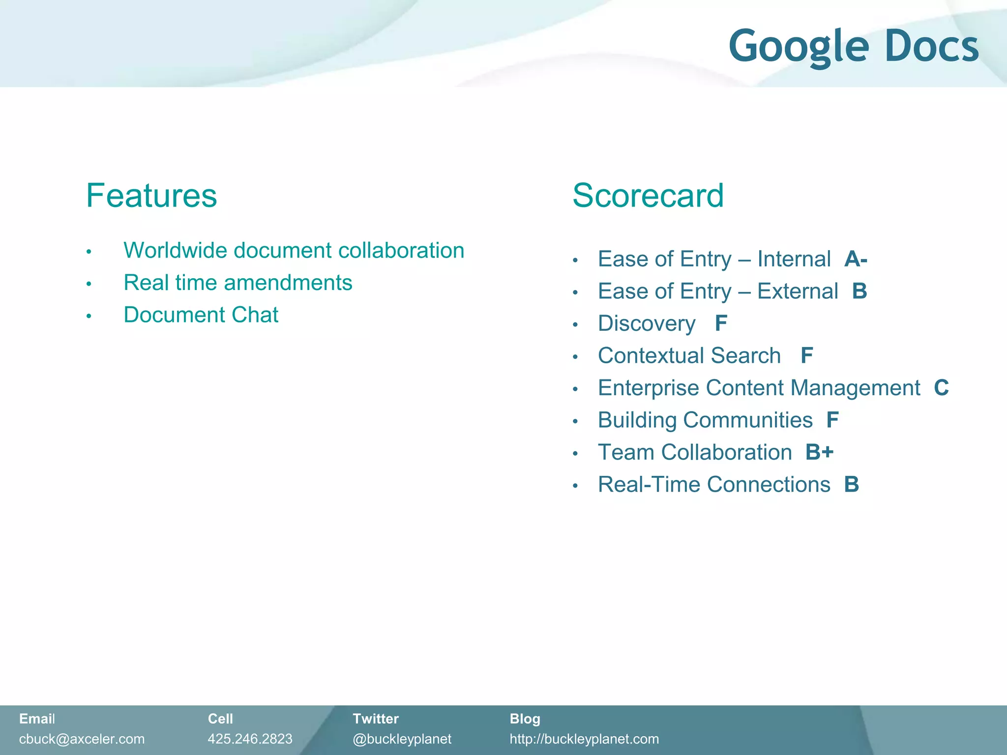 Ease of Entry – External 