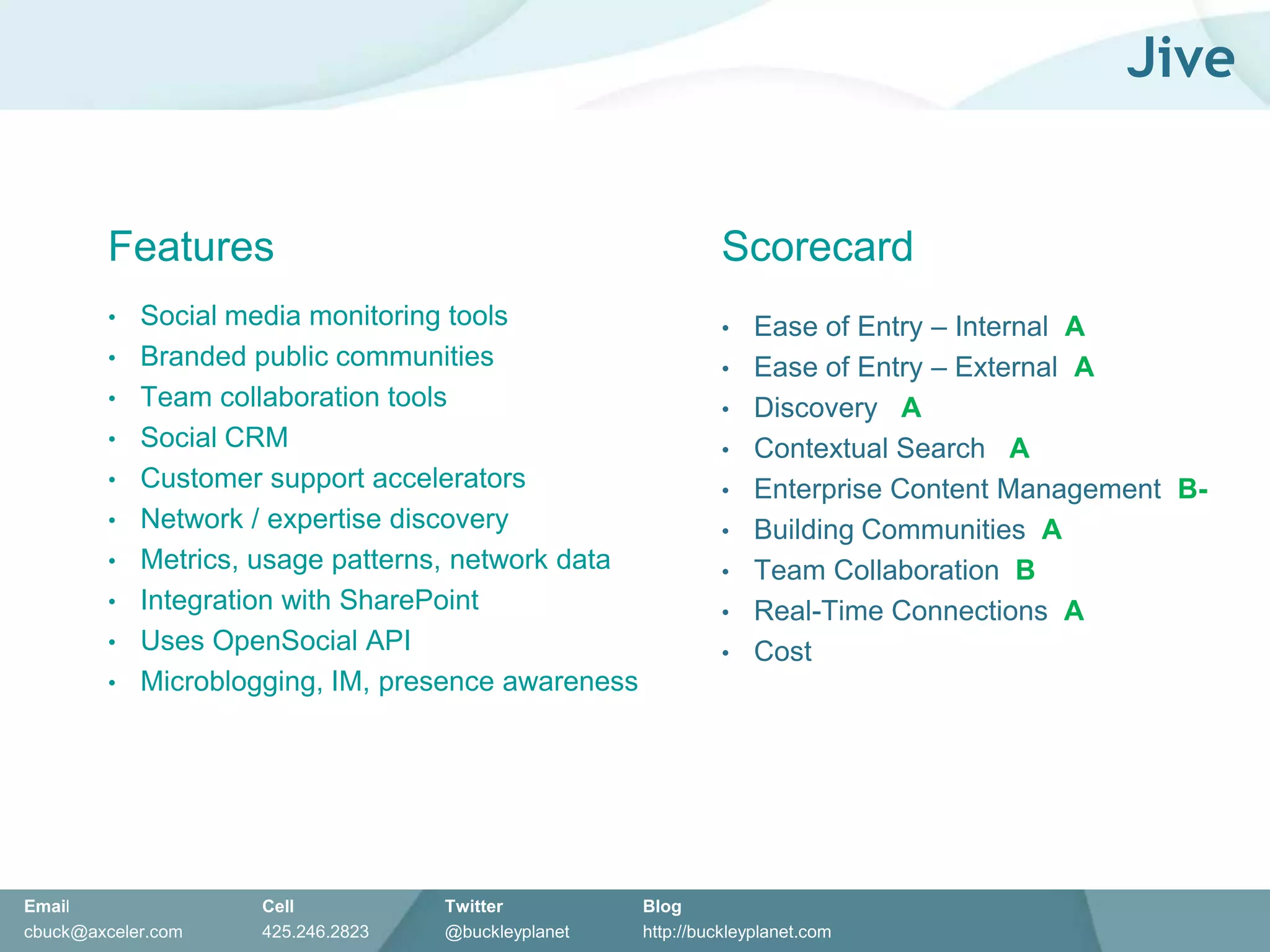 Building Communities – External Focus