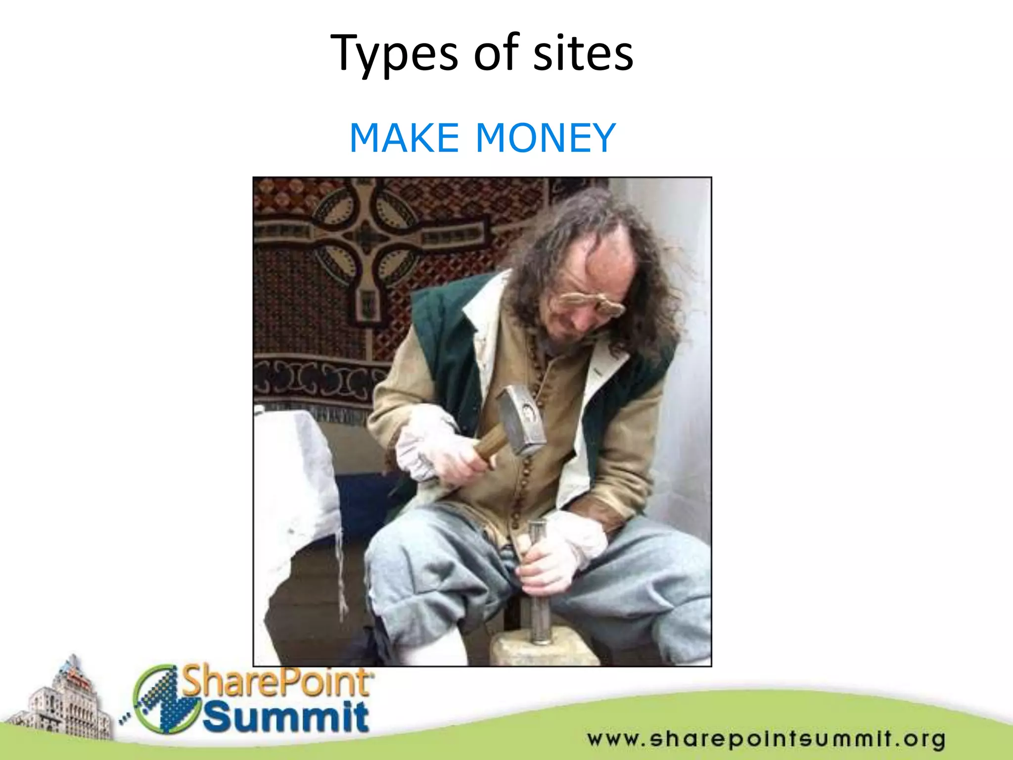 Types of sites
MAKE MONEY
 