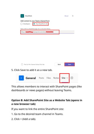 Integrate SharePoint with Microsoft Teams for Seamless Collaboration | DOCX