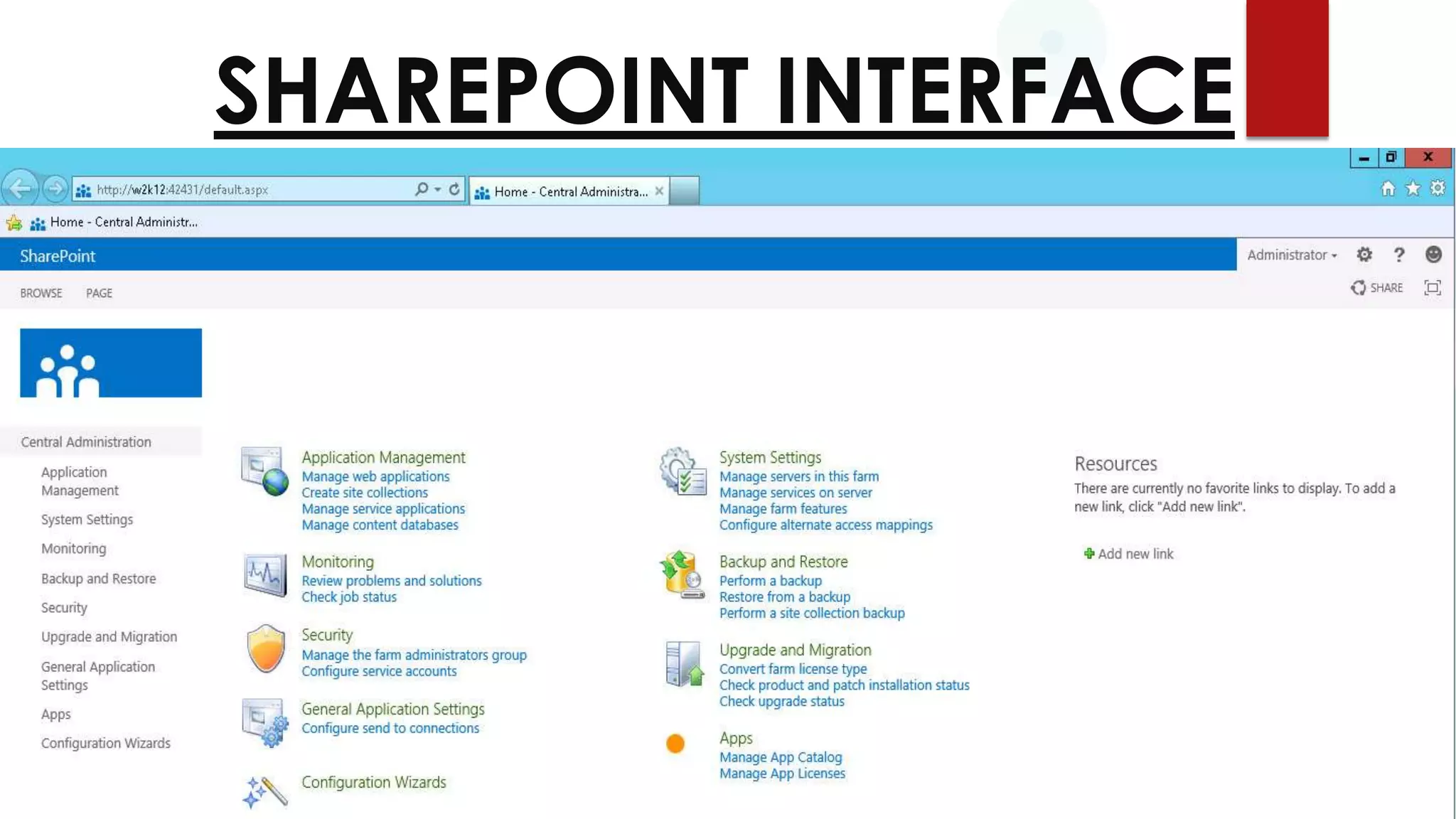 SHAREPOINT INTERFACE

 