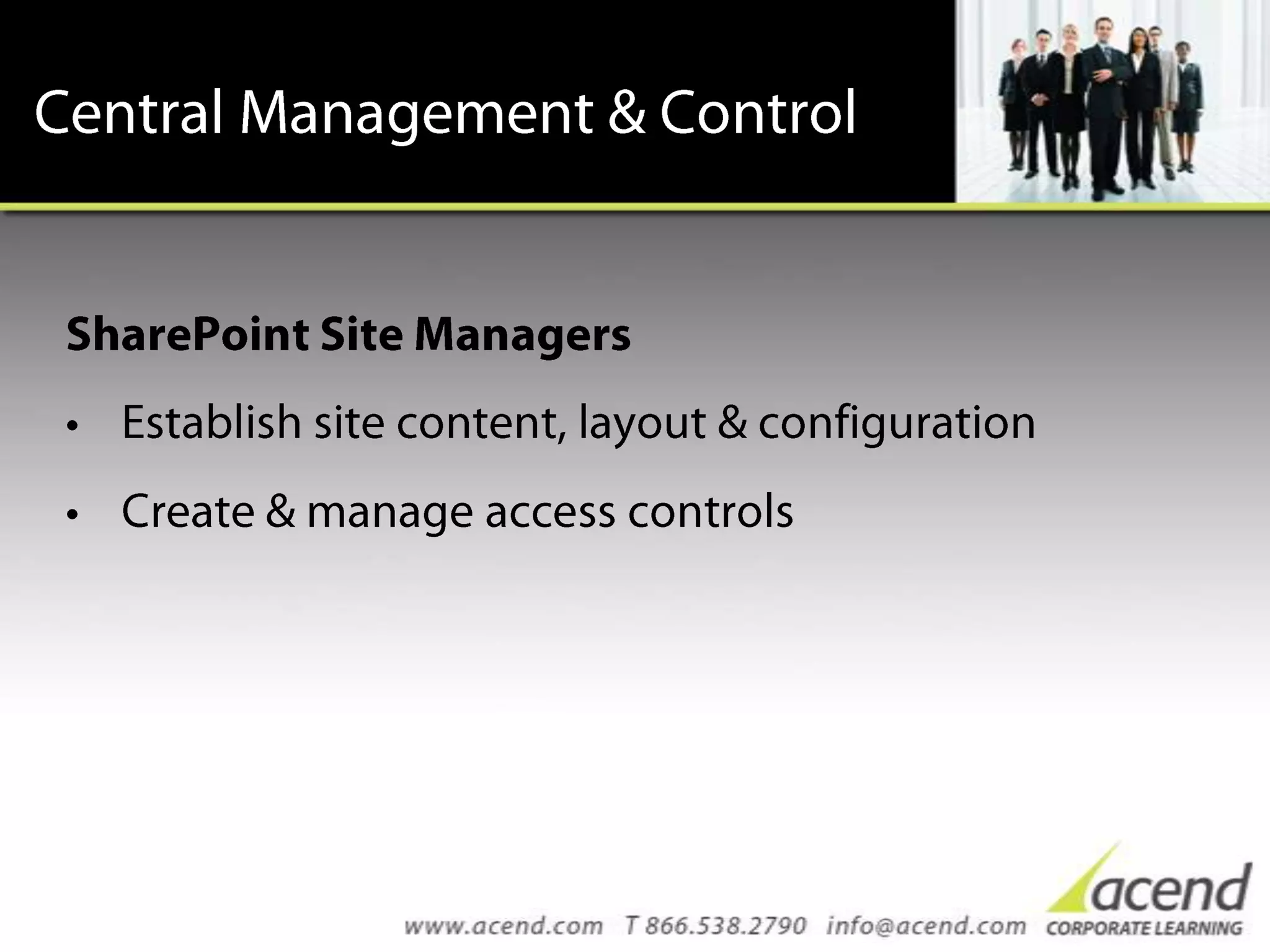 Create stronger, clearer business processesSharePoint Business Benefits IImproved use of network resources