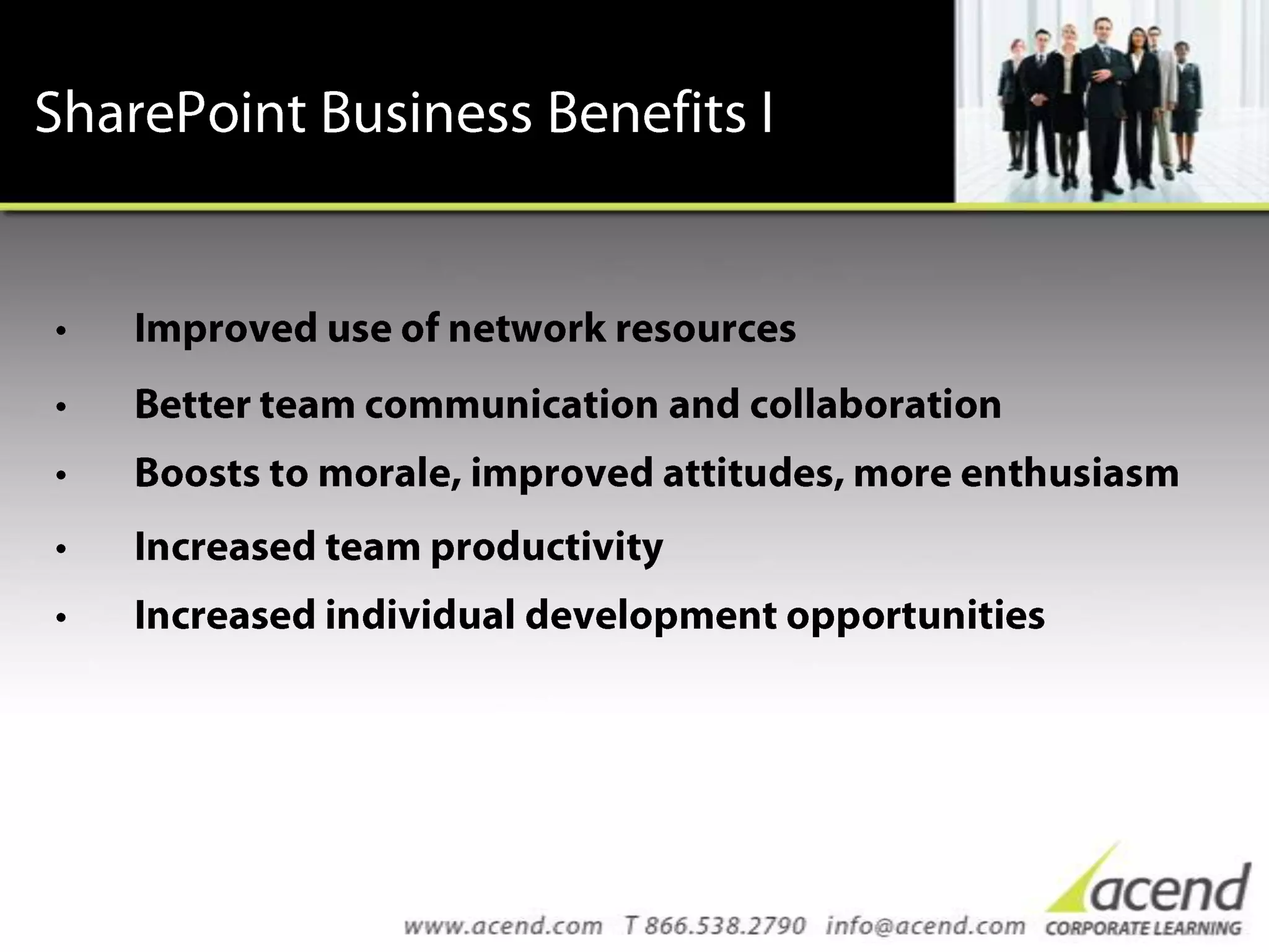 Individual and team benefits