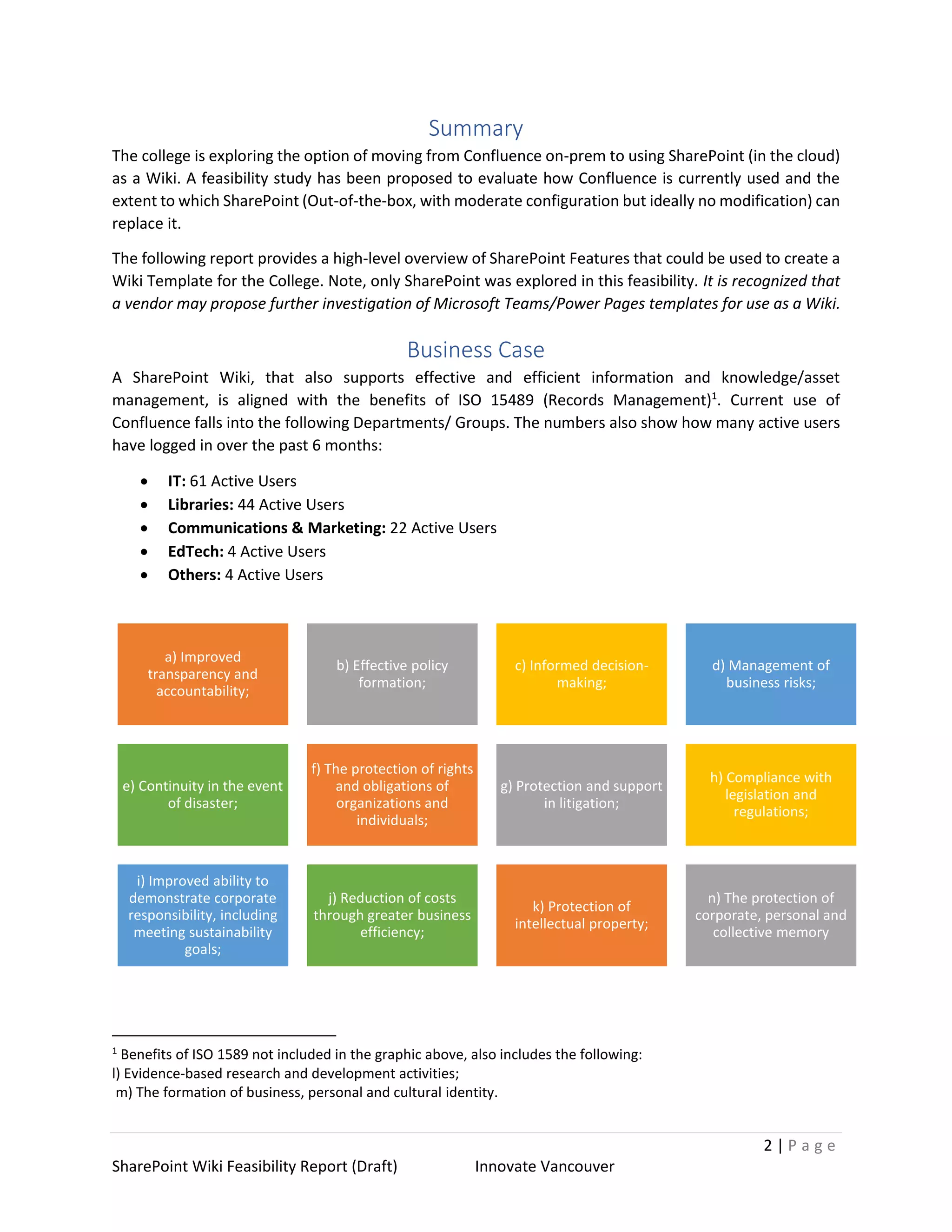 SharePoint Wiki Feasibility Report (Draft) - Travis Barker.pdf